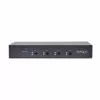Switch KM StarTech.com a 4 porte con commutazione del mouse, switch USB per tastiera/mouse, audio 3,5mm/USB, condivisione periferiche per 4 computer, conforme TAA