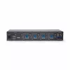Switch KM StarTech.com a 4 porte con commutazione del mouse, switch USB per tastiera/mouse, audio 3,5mm/USB, condivisione periferiche per 4 computer, conforme TAA