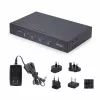 Switch KM StarTech.com a 4 porte con commutazione del mouse, switch USB per tastiera/mouse, audio 3,5mm/USB, condivisione periferiche per 4 computer, conforme TAA