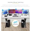 Switch KM StarTech.com a 4 porte con commutazione del mouse, switch USB per tastiera/mouse, audio 3,5mm/USB, condivisione periferiche per 4 computer, conforme TAA