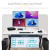 Switch KM StarTech.com a 4 porte con commutazione del mouse, switch USB per tastiera/mouse, audio 3,5mm/USB, condivisione periferiche per 4 computer, conforme TAA