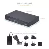 Switch KM StarTech.com a 4 porte con commutazione del mouse, switch USB per tastiera/mouse, audio 3,5mm/USB, condivisione periferiche per 4 computer, conforme TAA