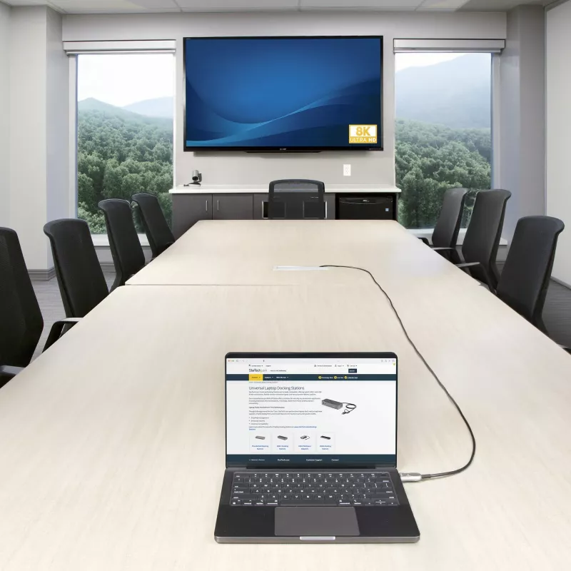 Cavo HDMI 2.1 Hybrid Active Optical (AOC) StarTech.com 100ft (30,4m), CMP, certificato Plenum, cavo in fibra ottica 8K Ultra High Speed HDMI 2.1/2.0, 48Gbps, 8K 60Hz/4K 120Hz, HDR10+/FRL/TMDS/eARC
