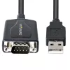 Cavo USB a seriale StarTech.com 1m con mantenimento della porta COM, connettore DB9 RS232 a convertitore USB, adattatore USB a seriale per PLC/stampante/scanner, chipset Prolific, Windows/Mac