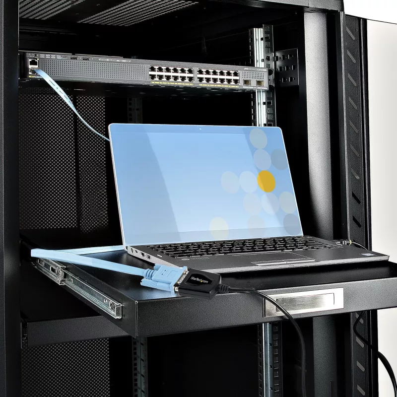 Cavo USB a seriale StarTech.com 1m con mantenimento della porta COM, connettore DB9 RS232 a convertitore USB, adattatore USB a seriale per PLC/stampante/scanner, chipset Prolific, Windows/Mac