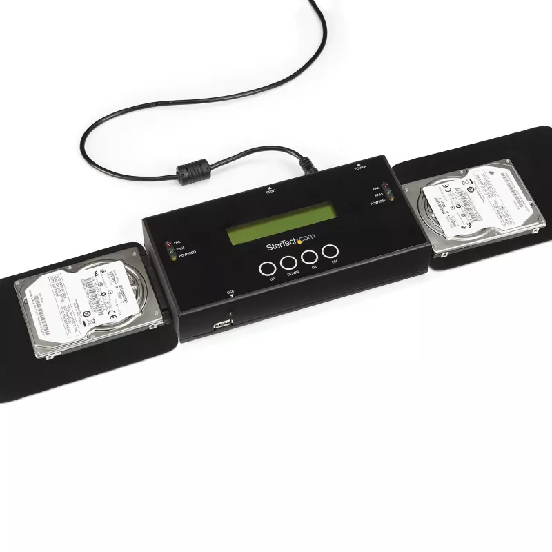 StarTech.com SATSASDUPE11 duplicatore e cancellatore standalone 1:1 per dischi rigidi SATA e SAS da 2,5/3,5″