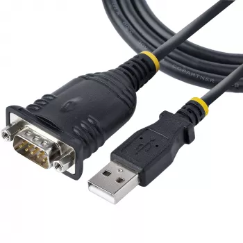 Cavo USB a seriale StarTech.com 1m, connettore DB9 RS232 a convertitore USB, IC Prolific, adattatore USB a seriale per PLC/stampante/scanner/switch, adattatore USB a porta COM, Windows/Mac