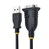 Cavo USB a seriale StarTech.com 1m, connettore DB9 RS232 a convertitore USB, IC Prolific, adattatore USB a seriale per PLC/stampante/scanner/switch, adattatore USB a porta COM, Windows/Mac