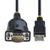Cavo USB a seriale StarTech.com 1m, connettore DB9 RS232 a convertitore USB, IC Prolific, adattatore USB a seriale per PLC/stampante/scanner/switch, adattatore USB a porta COM, Windows/Mac