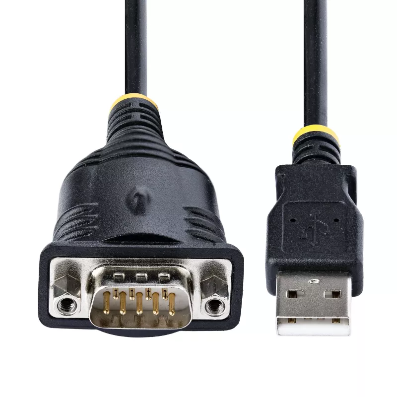 Cavo USB a seriale StarTech.com 1m, connettore DB9 RS232 a convertitore USB, IC Prolific, adattatore USB a seriale per PLC/stampante/scanner/switch, adattatore USB a porta COM, Windows/Mac
