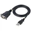 Cavo USB a seriale StarTech.com 1m, connettore DB9 RS232 a convertitore USB, IC Prolific, adattatore USB a seriale per PLC/stampante/scanner/switch, adattatore USB a porta COM, Windows/Mac