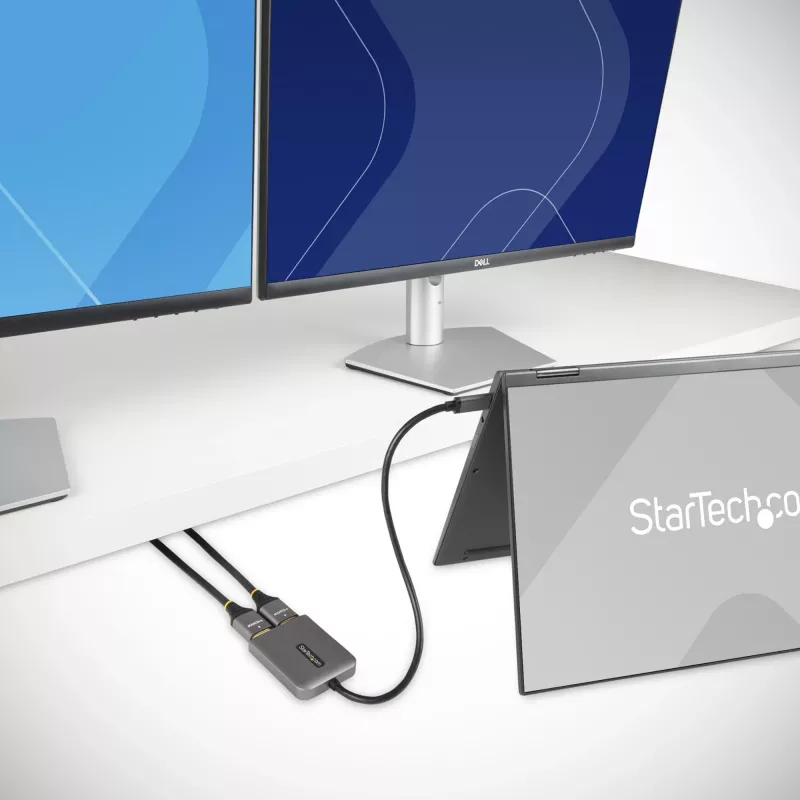 Hub MST USB-C a doppio HDMI StarTech.com - doppio HDMI 4K 60Hz - adattatore multi-monitor USB Type-C per laptop con cavo da 30cm - hub Multi-Stream Transport DP 1.4 - splitter USB-C a HDMI