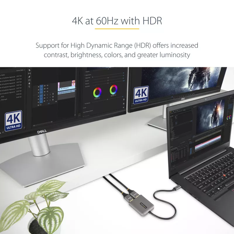 Hub MST USB-C a doppio HDMI StarTech.com - doppio HDMI 4K 60Hz - adattatore multi-monitor USB Type-C per laptop con cavo da 30cm - hub Multi-Stream Transport DP 1.4 - splitter USB-C a HDMI