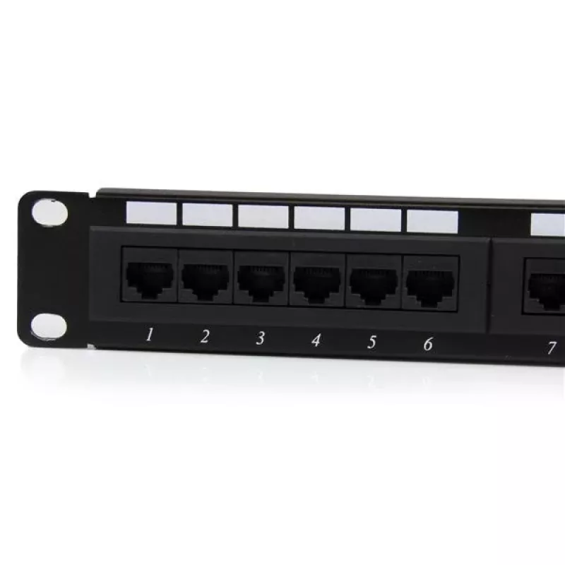 StarTech.com patch panel 24 porte 1U rackmount Cat 6 110, RJ-45, montaggio a rack, 1U, nero, RoHS, CE, ETL, UL