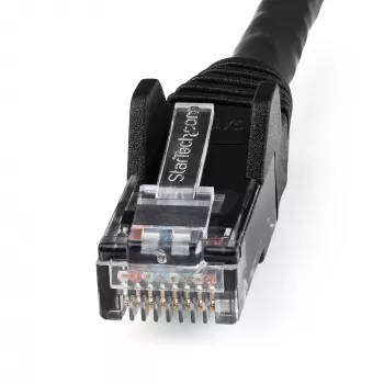 StarTech.com cavo Ethernet CAT6 15m – LSZH (Low Smoke Zero Halogen) – 10 Gigabit 250MHz 100W PoE RJ45 10GbE UTP cavo patch di rete protezione linguetta con scarico di trazione – nero, CAT 6, verificato ETL, 24AWG