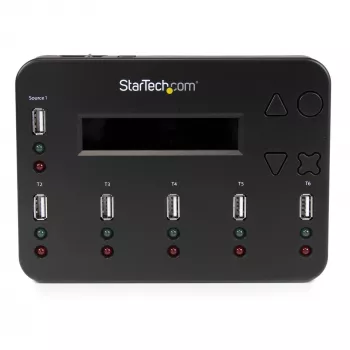 StarTech.com duplicatore e cancellatore USB standalone 1-a-5, copiatore multi-USB flash drive, copia di sistema e file e dell'intera unità a 1,5 GB/min, cancellazione singola e a 3 passaggi, display LCD – TAA