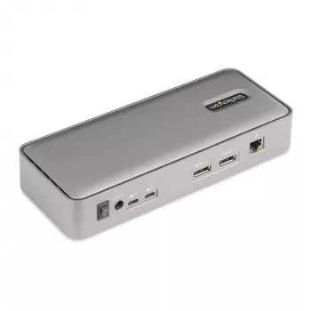 StarTech.com docking station KVM USB-C dual-laptop, dock dual-monitor 4K 60Hz DisplayPort, hub USB 5 porte, GbE, Power Delivery 90W/45W a due laptop, Windows/Mac, dock KVM 2 host - TAA