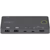 StarTech.com switch KVM ibrido 2 porte USB-A + HDMI e USB-C - monitor singolo 4K 60Hz HDMI 2.0 - switch KVM HDMI compatto da scrivania e/o laptop - alimentato via bus USB - compatibile Thunderbolt 3