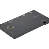 StarTech.com switch KVM ibrido 2 porte USB-A + HDMI e USB-C - monitor singolo 4K 60Hz HDMI 2.0 - switch KVM HDMI compatto da scrivania e/o laptop - alimentato via bus USB - compatibile Thunderbolt 3