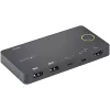 StarTech.com switch KVM ibrido 2 porte USB-A + HDMI e USB-C - monitor singolo 4K 60Hz HDMI 2.0 - switch KVM HDMI compatto da scrivania e/o laptop - alimentato via bus USB - compatibile Thunderbolt 3