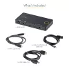 StarTech.com switch KVM ibrido 2 porte USB-A + HDMI e USB-C - monitor singolo 4K 60Hz HDMI 2.0 - switch KVM HDMI compatto da scrivania e/o laptop - alimentato via bus USB - compatibile Thunderbolt 3