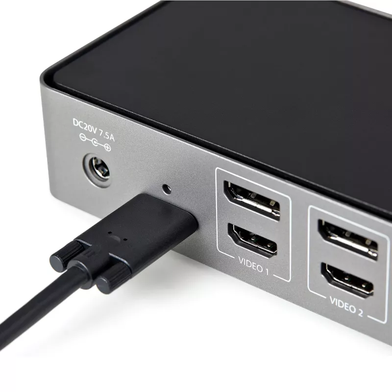 StarTech.com dock USB-C e USB-A - docking station ibrida universale per laptop triple monitor DisplayPort e HDMI 4K 60Hz - Power Delivery 85W, hub 6x USB, GbE, audio - USB 3.1 Gen 2 10Gbps - TAA