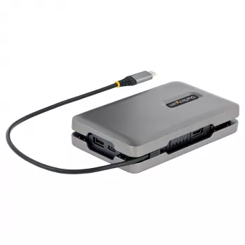 StarTech.com adattatore multiporta USB-C dual-monitor fino a 4K 60Hz uscita video USB-C DP Alt Mode e HDMI 2.0, o 1080p VGA, 100W PD Pass-Through, mini-dock USB Type-C, docking station USB-C, hub MST