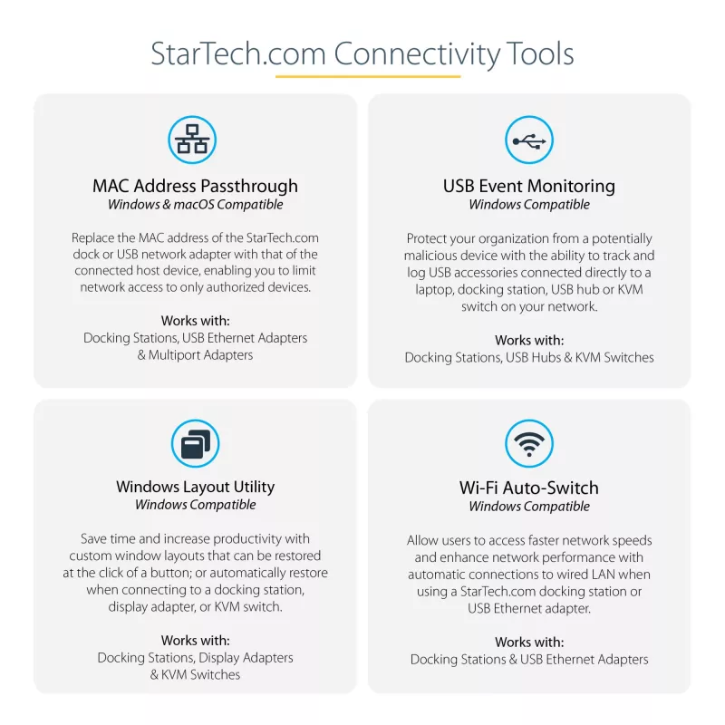 StarTech.com dock Thunderbolt 4, Power Delivery 96W, singolo 8K/dual monitor 4K 60Hz, 3xTB4/USB4 porte, 4xUSB-A, SD, GbE, docking station Thunderbolt 4 per Windows o MacBook TB3, cavo 0,8m