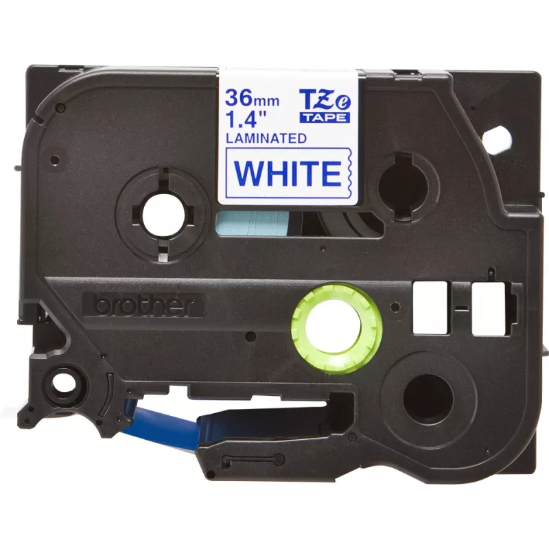 Nastro per etichette Brother TZe263 36 mm blu su bianco