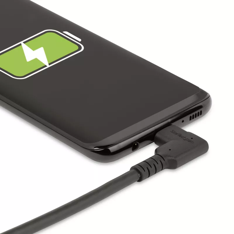 Cavo USB-C robusto ad angolo retto StarTech.com 0,9 m, USB 3.2 Gen 2 (10 Gbps), cavo dati USB-C su C a piena capacità dati, DP Alt-Mode 4K 60Hz, 100W Power Delivery – cavo USB Type-C a 90 gradi