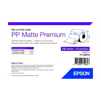 Etichetta adesiva per stampante Epson 7113414 bianco 7,6x12,7 cm