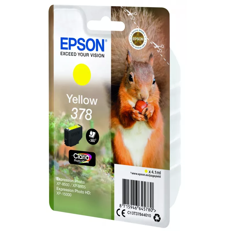 Cartuccia Epson 378 giallo 360 pagine inchiostro C13T37844010