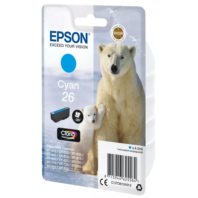 Epson Polar Bear confezione singola ciano 26 Claria Premium Ink