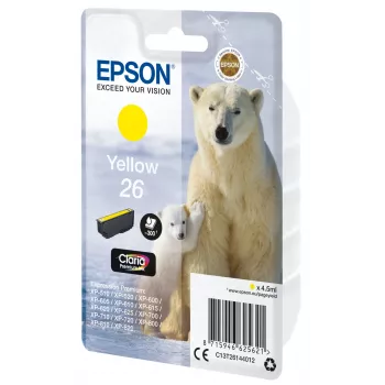 Epson Polar bear confezione singola giallo 26 Claria Premium Ink