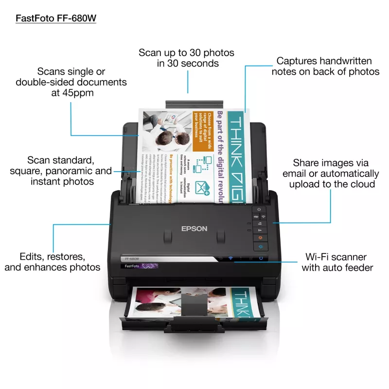 Scanner a fogli Epson FastFoto FF-680W 600 x 600 DPI A4 nero