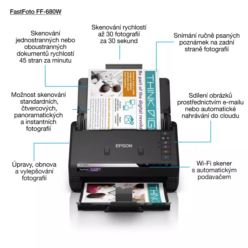 Scanner a fogli Epson FastFoto FF-680W 600 x 600 DPI A4 nero