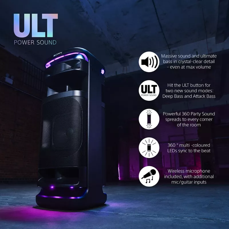 Altoparlante Sony SRS-ULT1000 ULT TOWER 10 — 139 W, Bluetooth, portatile, nero