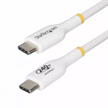 StarTech.com Cavo di ricarica USB-C 4m bianco, cavo USB-C certificato USB-IF, 240W PD EPR, cavo di ricarica per laptop USB 2.0 Type-C, cavo trasferimento dati USB-C, guaina TPE