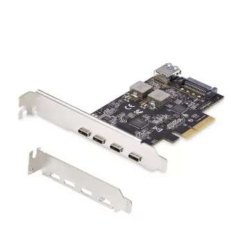 StarTech.com Scheda USB PCIe 5 porte, USB 3.2 10 Gbit/s, scheda PCI Express con 4 porte USB-C, 1 porta USB-A interna, scheda controller USB PCIe, Windows/macOS/Linux