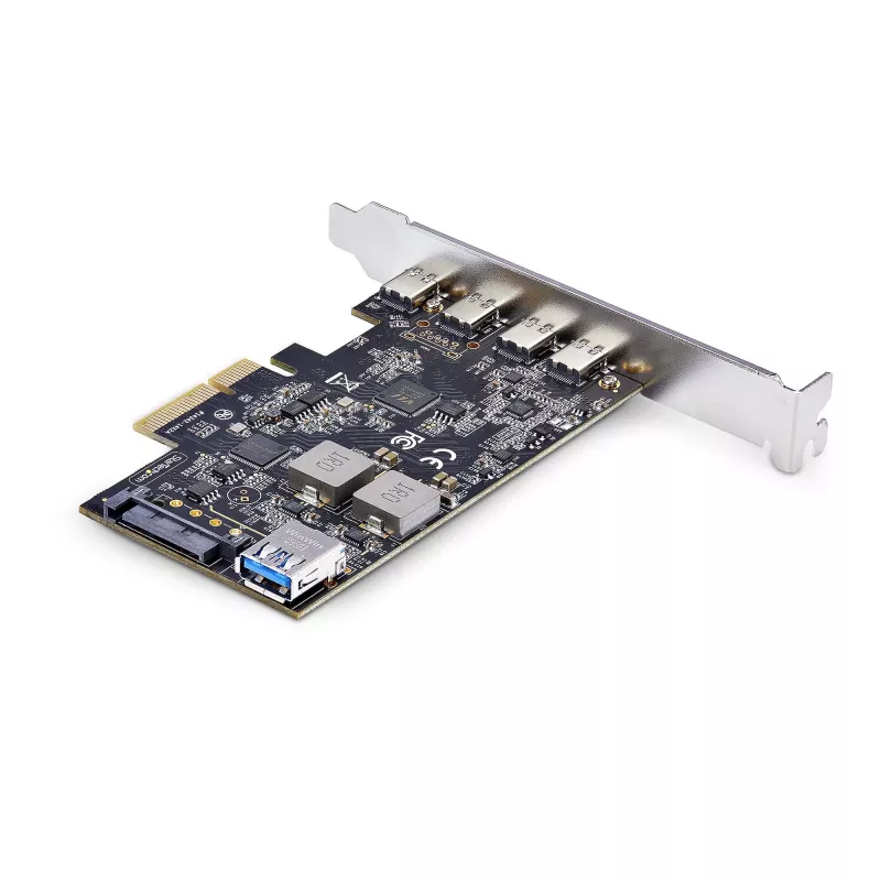 StarTech.com Scheda USB PCIe 5 porte, USB 3.2 10 Gbit/s, scheda PCI Express con 4 porte USB-C, 1 porta USB-A interna, scheda controller USB PCIe, Windows/macOS/Linux