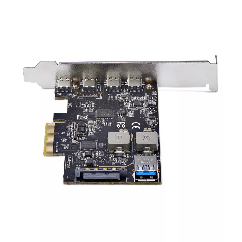 StarTech.com Scheda USB PCIe 5 porte, USB 3.2 10 Gbit/s, scheda PCI Express con 4 porte USB-C, 1 porta USB-A interna, scheda controller USB PCIe, Windows/macOS/Linux