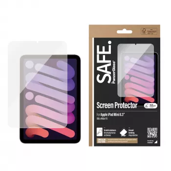 PanzerGlass SAFE. by ® Pellicola protettiva per display iPad Mini 8,3 pollici (2021, 2024) | Ultra-Wide Fit
