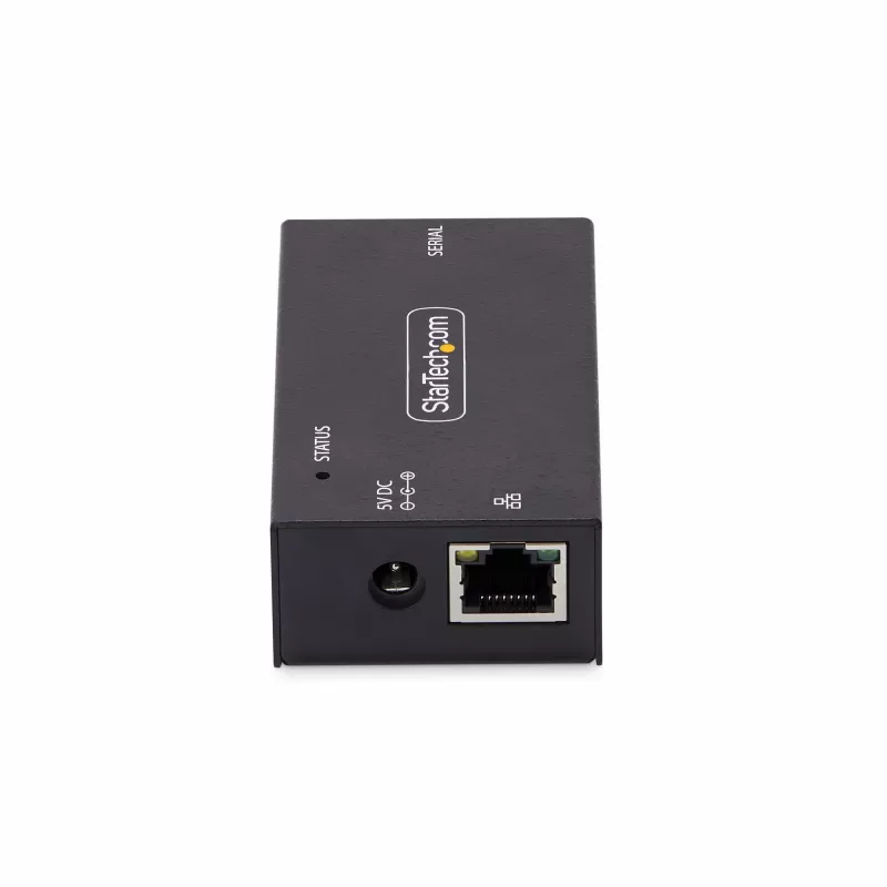 StarTech.com adattatore seriale-Ethernet 1 porta, server seriale IP per dispositivi RS232 remoti, montaggio a parete/guida DIN, case in metallo, convertitore RJ45-LAN-DB9 seriale