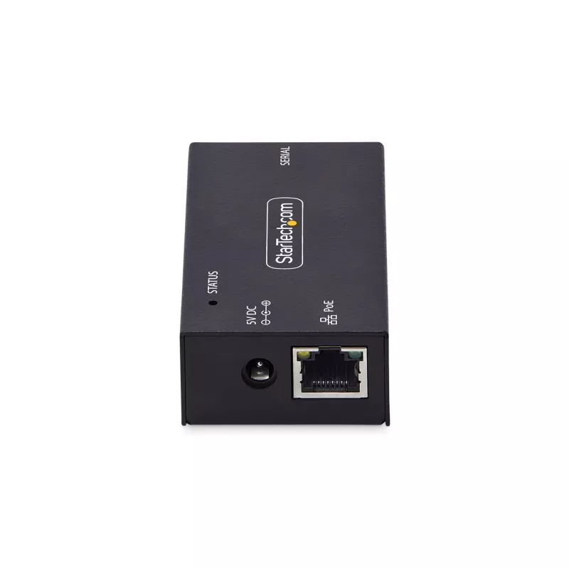 StarTech.com Adattatore seriale-Ethernet 1 porta, server seriale IP PoE 802.3af per dispositivi RS232 remoti, montaggio a parete/guida DIN, convertitore RJ45 LAN-DB9 seriale, TAA