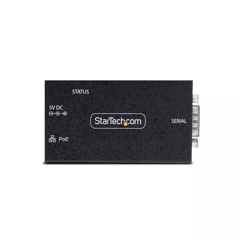 StarTech.com Adattatore seriale-Ethernet 1 porta, server seriale IP PoE 802.3af per dispositivi RS232 remoti, montaggio a parete/guida DIN, convertitore RJ45 LAN-DB9 seriale, TAA