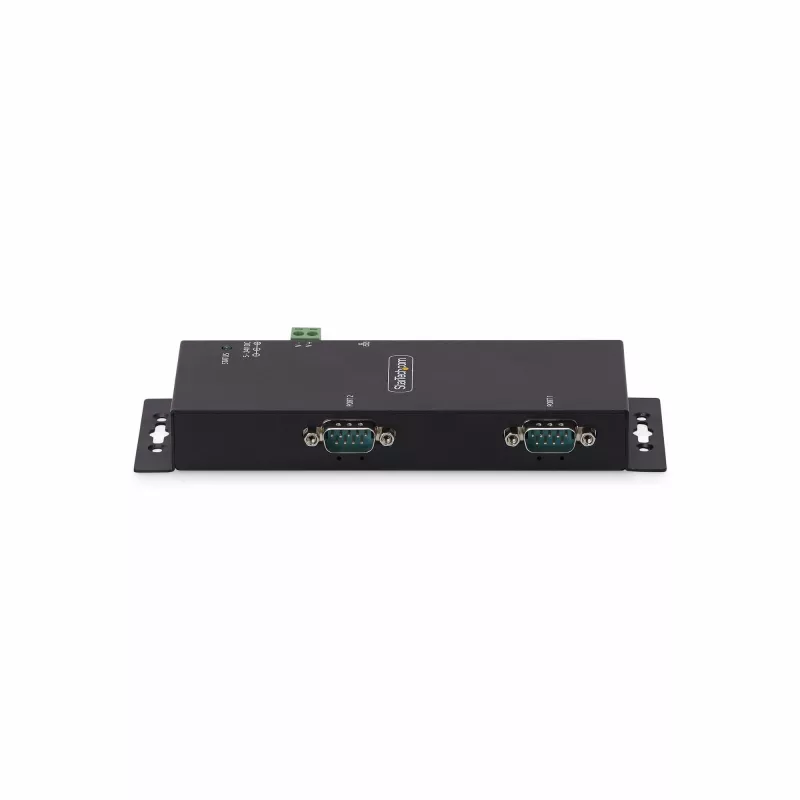 StarTech.com Adattatore seriale-Ethernet 2 porte, server seriale IP per dispositivi RS232 remoti, montaggio a parete/guida DIN, custodia in metallo, convertitore RJ45 LAN-DB9 seriale