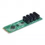 StarTech.com Scheda adattatore M.2-SATA 4 porte, scheda di espansione M.2 PCIe 3.0-SATA per HDD/SSD, chipset ASM1064, M.2 NVMe a 4x HDD/SSD per Windows/macOS/Linux