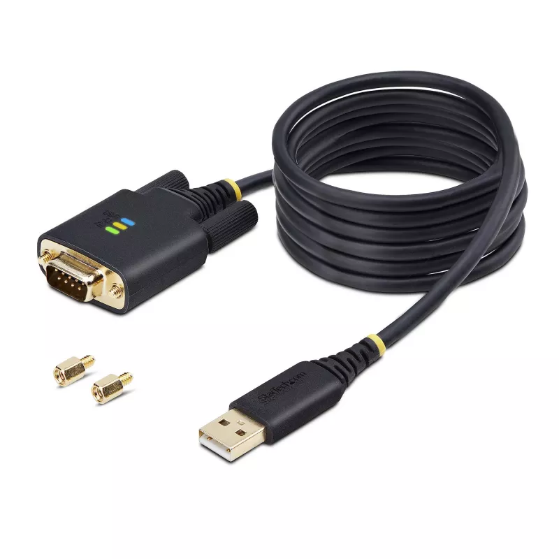 StarTech.com Cavo adattatore USB-seriale 2m, mantenimento COM, viti/dadi sostituibili, USB-A a DB9 RS232, IC FTDI, protezione ESD, Windows/macOS/Linux