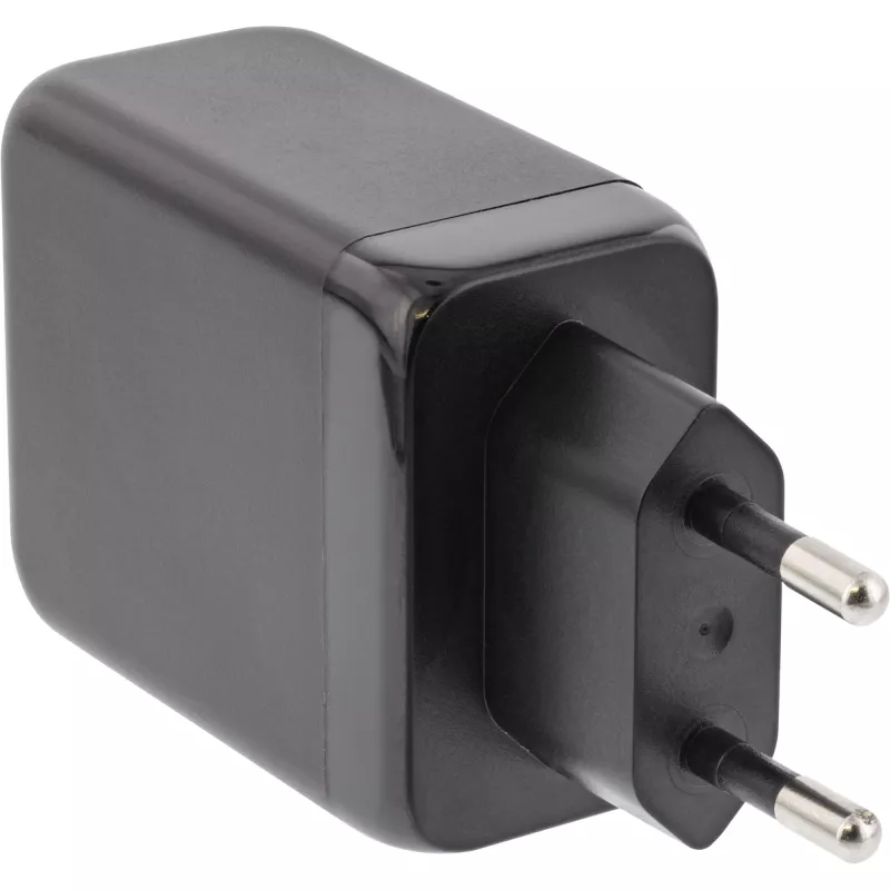 Alimentatore USB PD InLine, caricabatterie GaN, 3 porte, Dual USB-C + USB-A, 65W