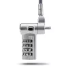 StarTech.com UNIVCS-LAPTOP-LOCK lucchetto a cavo universale per laptop, 2 m, a combinazione con numero di serie, Noble Wedge/Nano/K-Slot, nero/argento, TAA